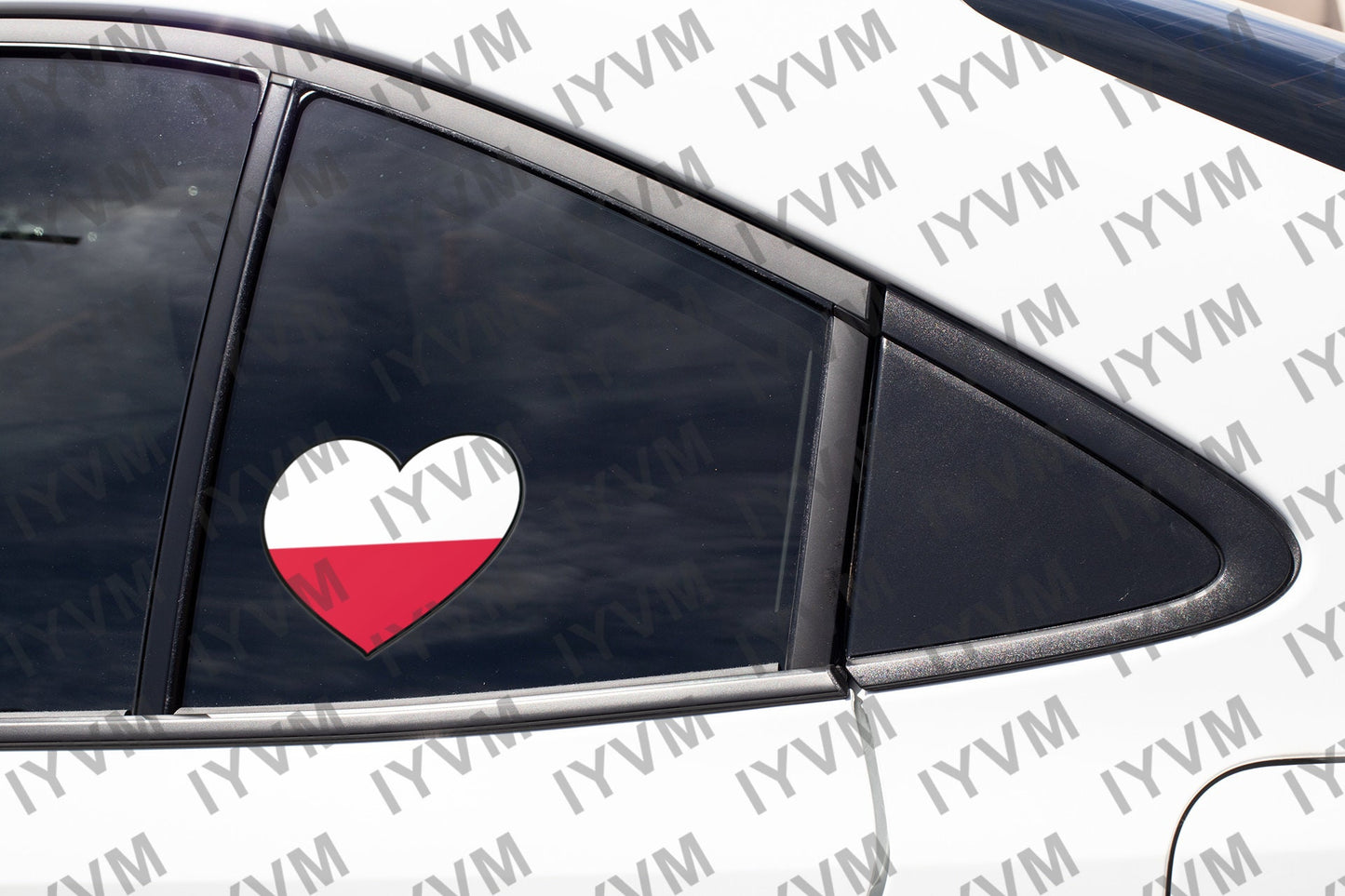 Poland Flag Heart Sticker Decal / Republic of Poland / Rzeczpospolita Polska / Warsaw / Polish