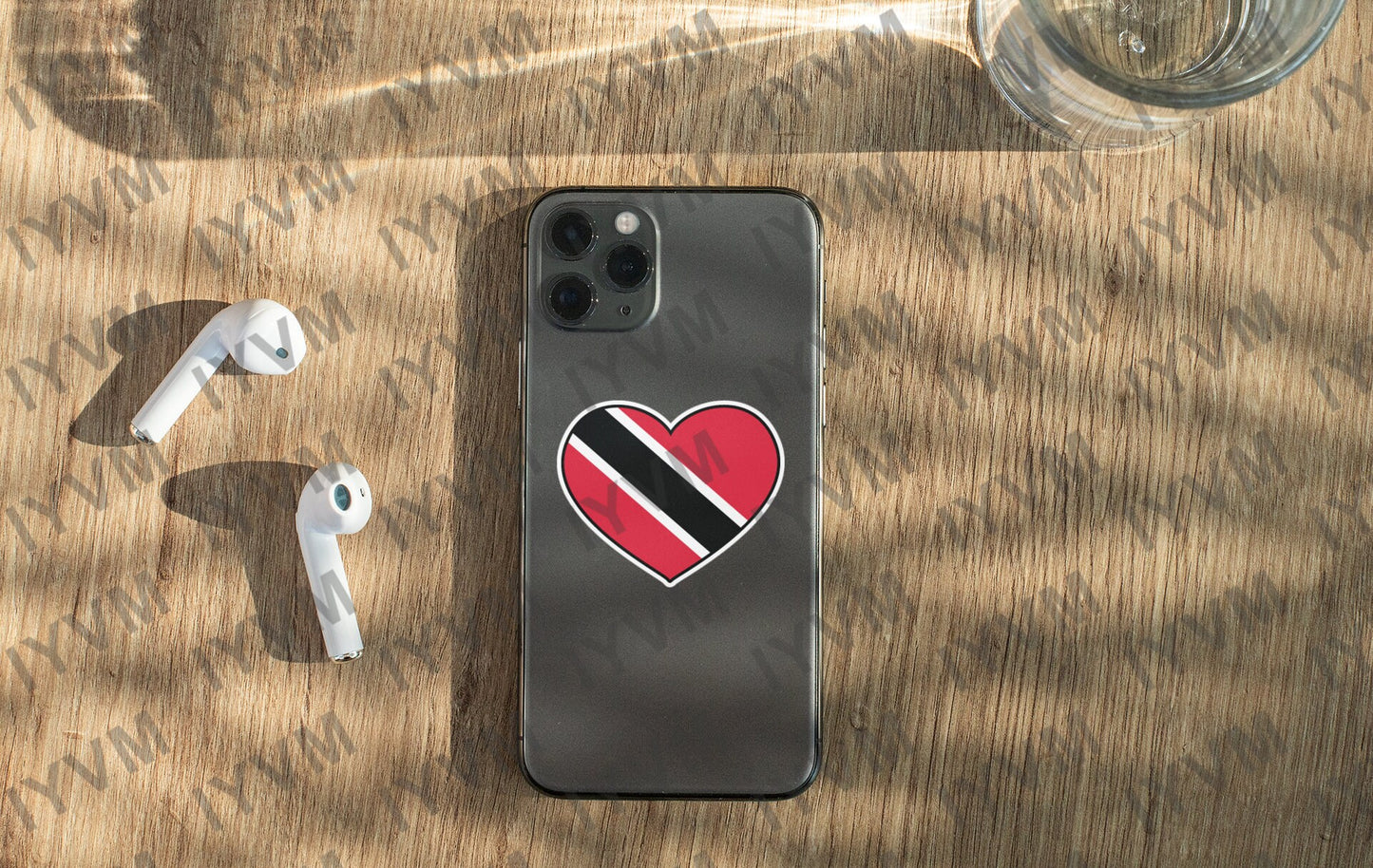 Trinidad and Tobago Flag Heart Sticker Decal / Together We Aspire, Together We Achieve / Port of Spain / Trinbagonian / Trini