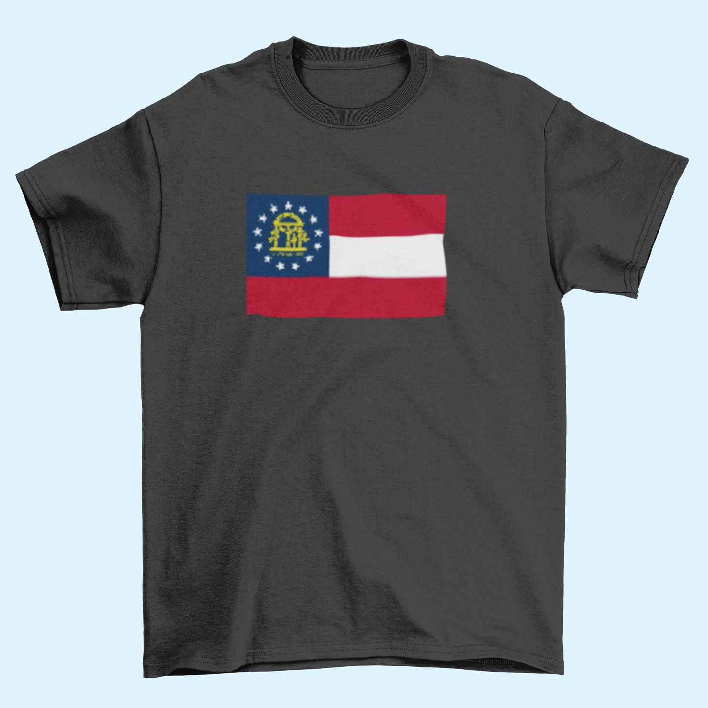 State of Georgia Flag Iron On Heat Transfer Vinyl HTV  Georgia State  Atlanta  The Peach State  Cracker State  Empire State of the South