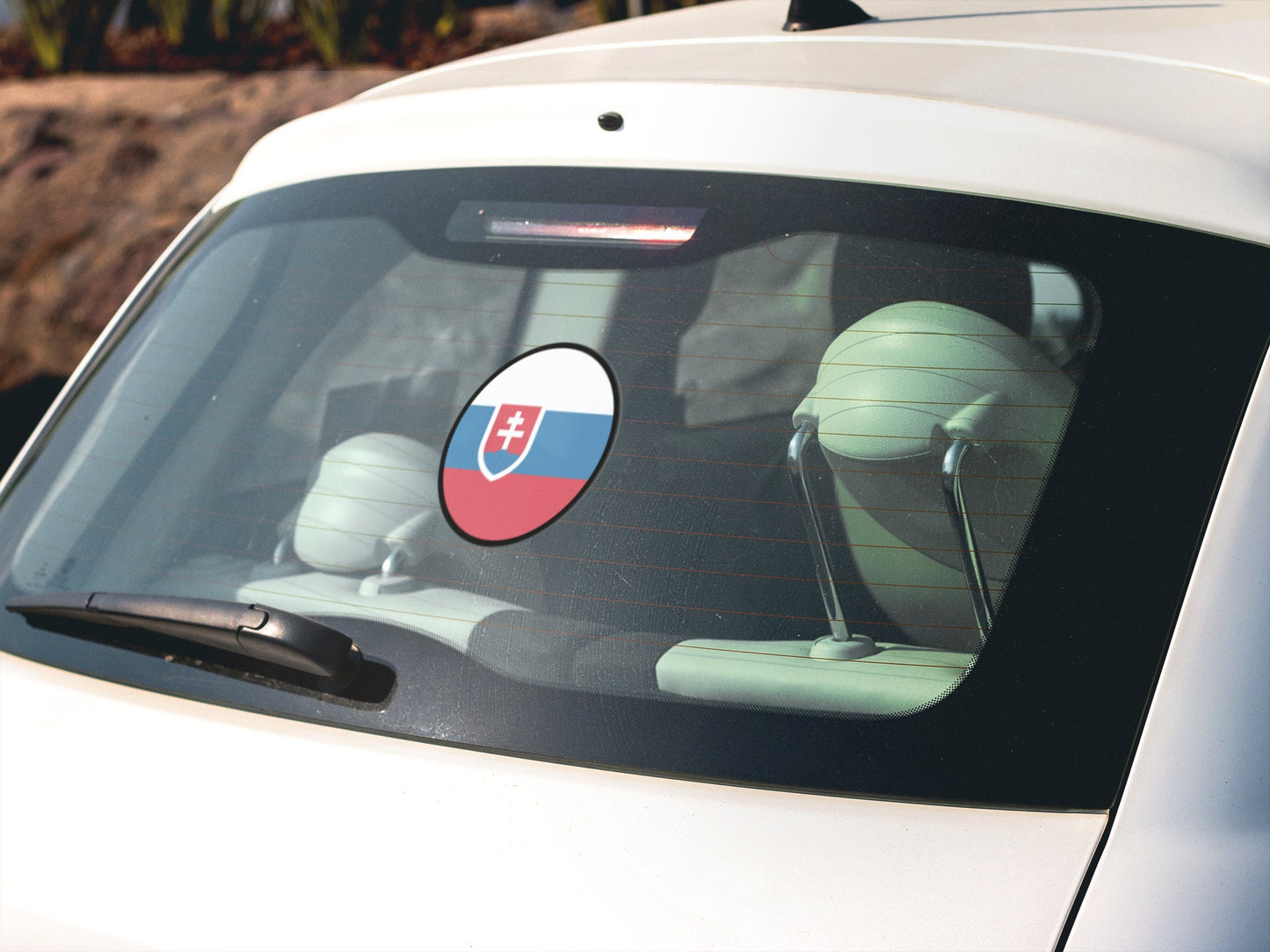 Slovakia Flag Circle Sticker Decal