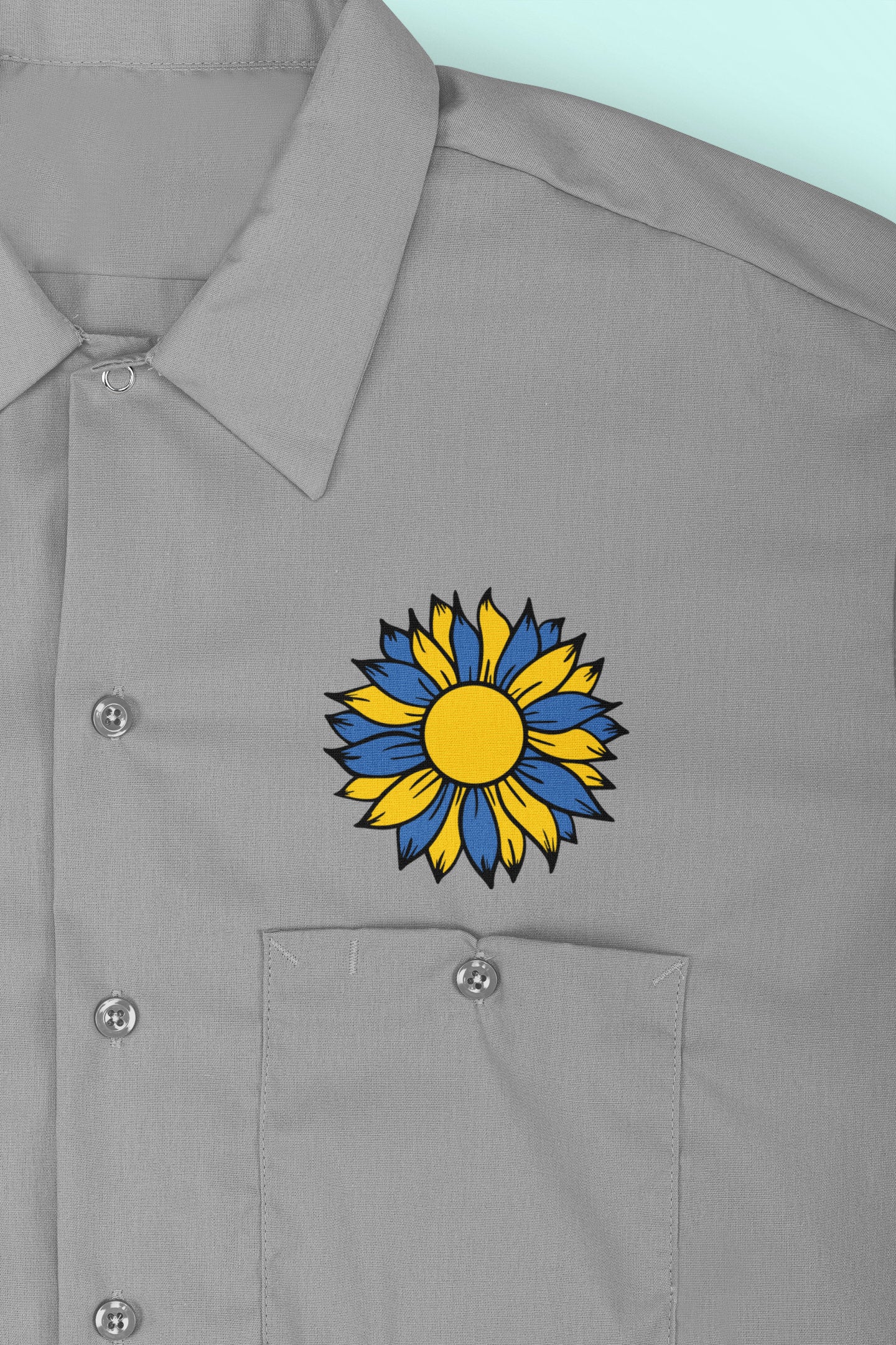 Sunflower Slava Ukraini! Iron On Heat Transfer Vinyl HTV Volodymyr Zelensky I Stand with Ukraine Russia Anti War  Sun Flower