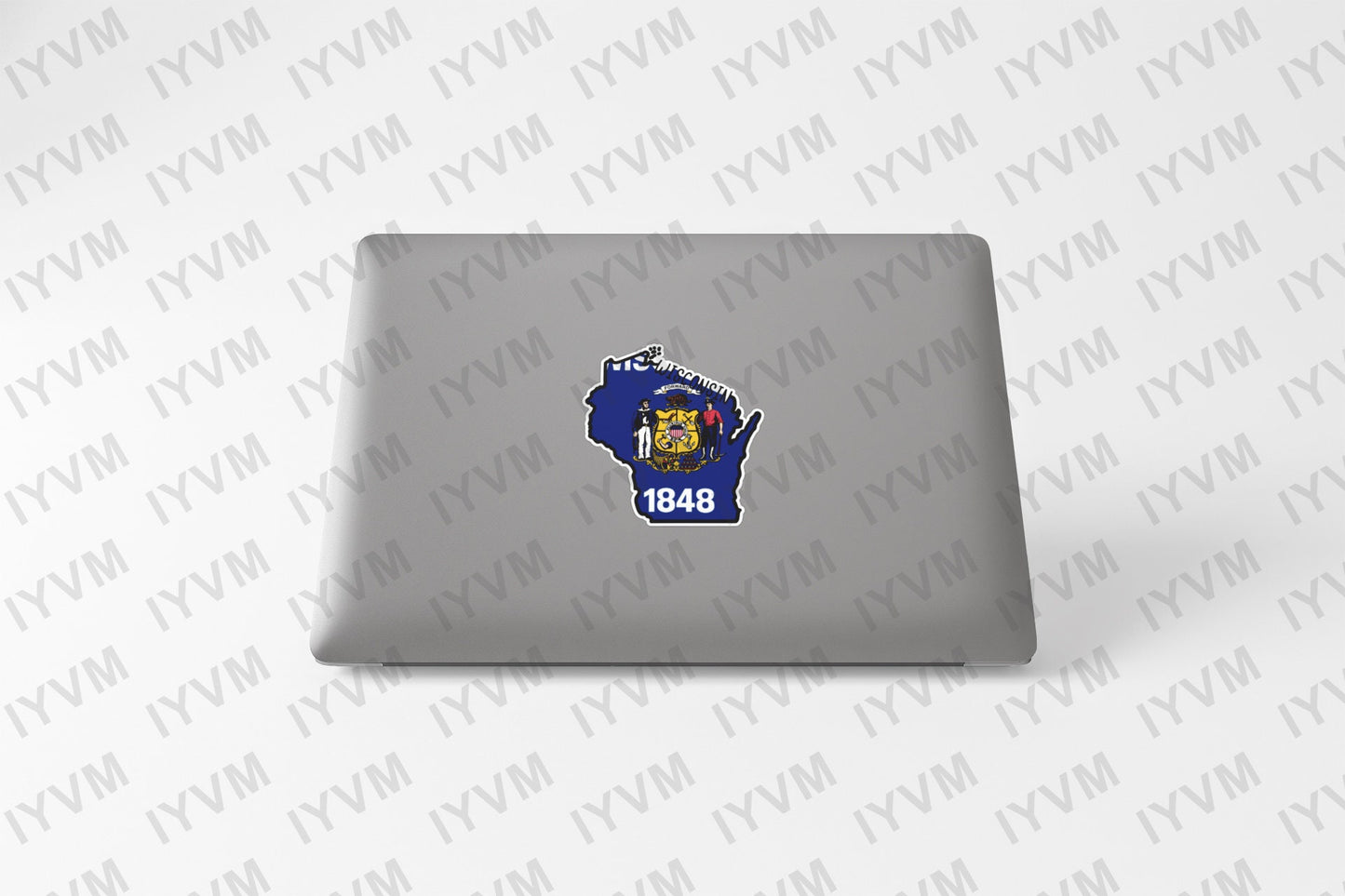 State of Wisconsin Map Flag Sticker Decal  USA Wisconsin State  Madison  The Badger State  America's Dairyland  The Mitten State /