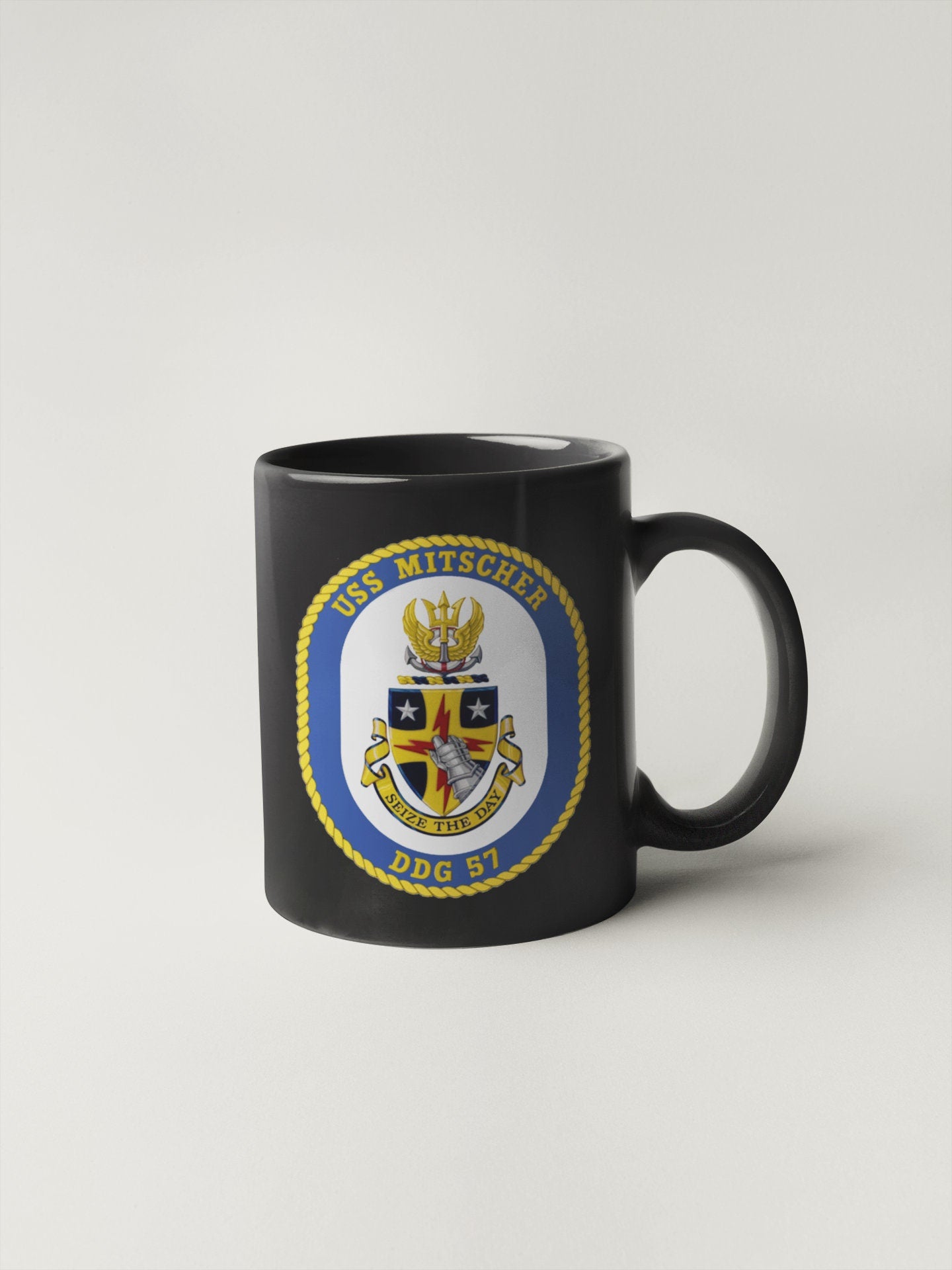 USS Mitscher DDG-57 Badge Sticker Decal Arleigh Burke Class Destroyer Car Sticker Bumper Sticker for Car Emblem