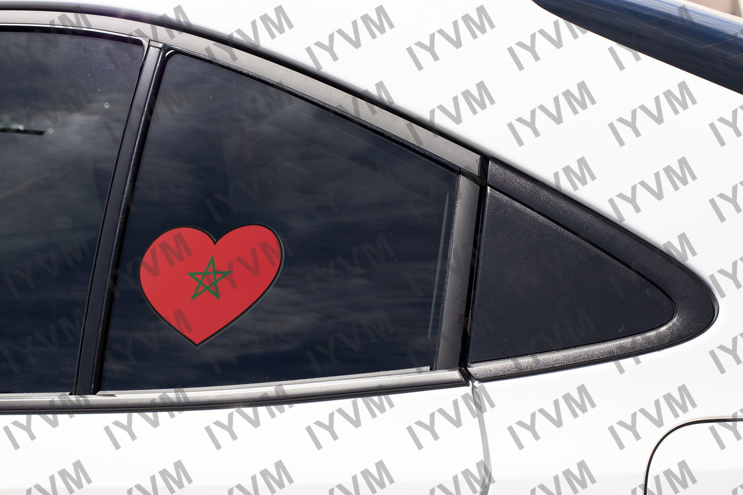 Morocco Flag Heart Sticker Decal / Kingdom of Morocco / المملكة المغربية / Rabat / Moroccan