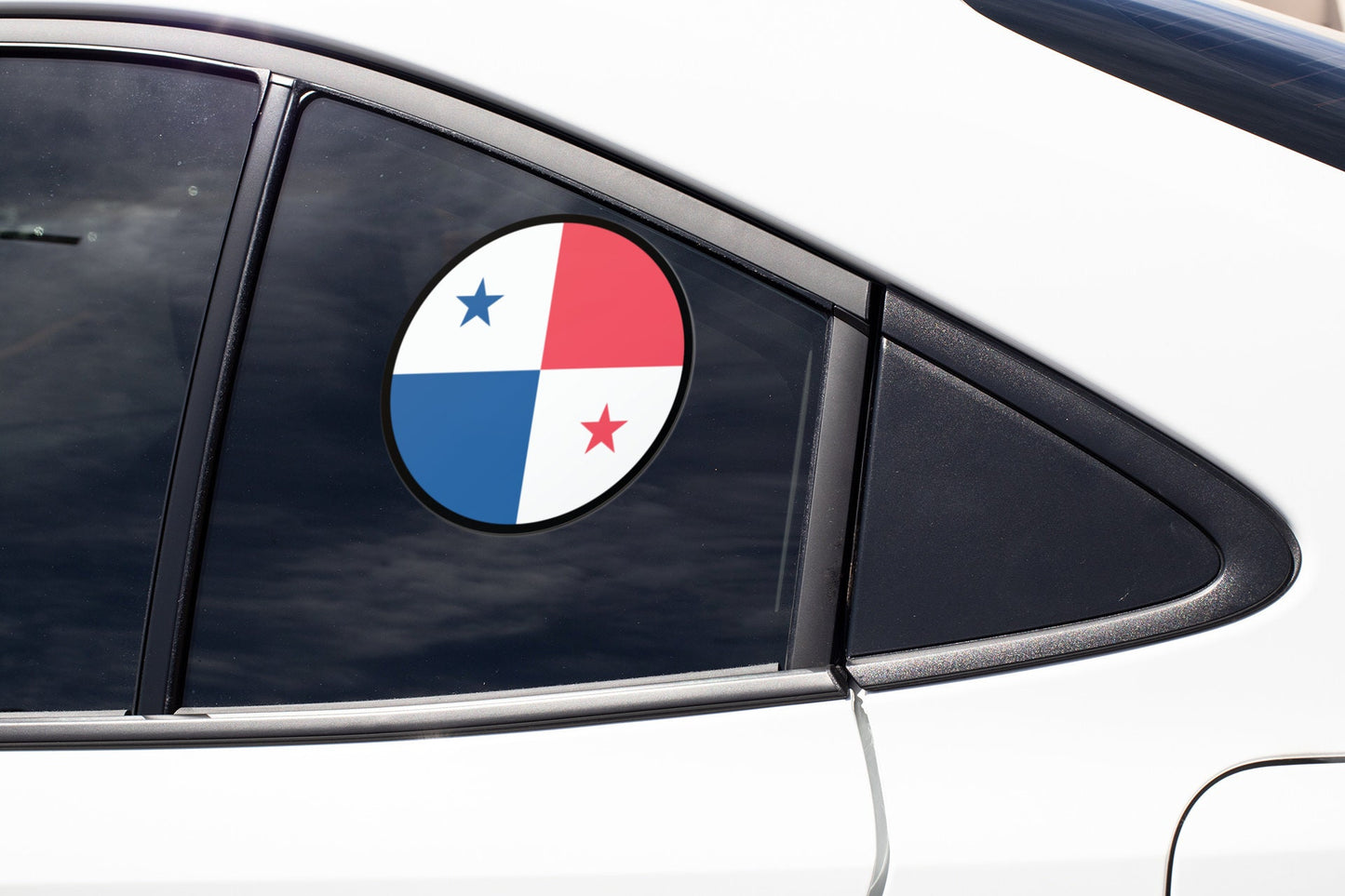 Panama Flag Circle Sticker Decal