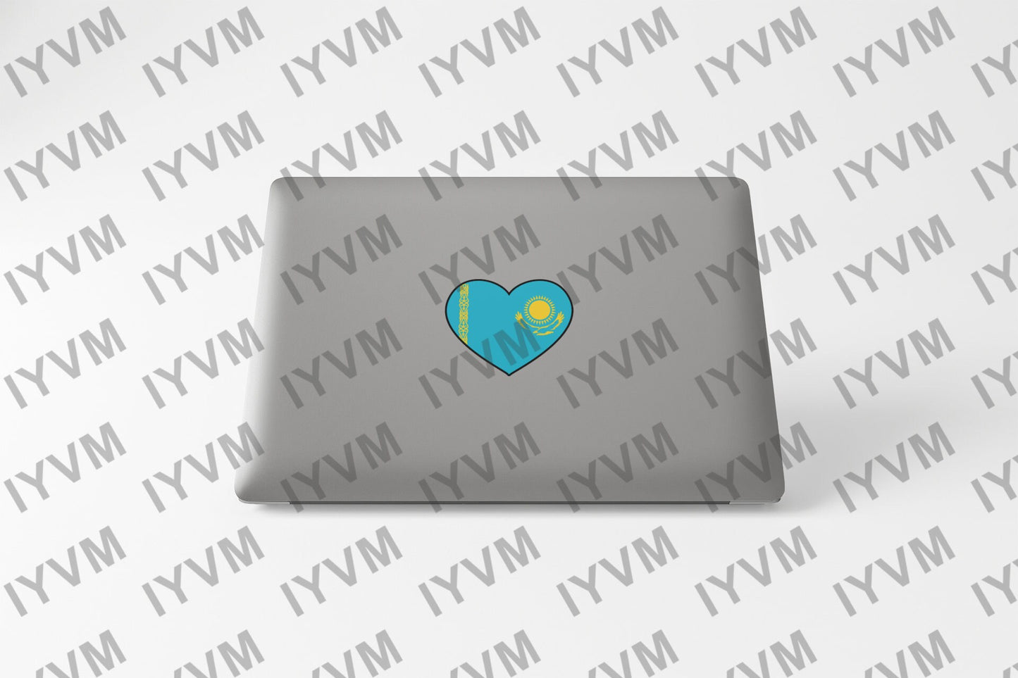 Kazakhstan Flag Heart Sticker Decal / Republic of Kazakhstan / Қазақстан Республикасы / Nur-Sultan / Kazakh / Kazakhstani