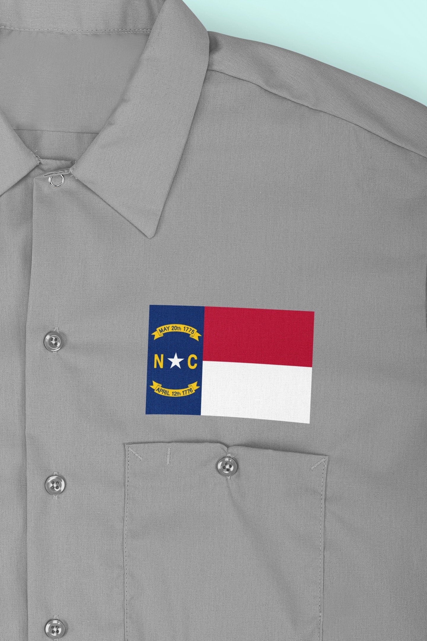State of North Carolina Flag Iron On Heat Transfer Vinyl HTV North Carolina State Raleigh Tar Heel State First in Flight First in Freedom