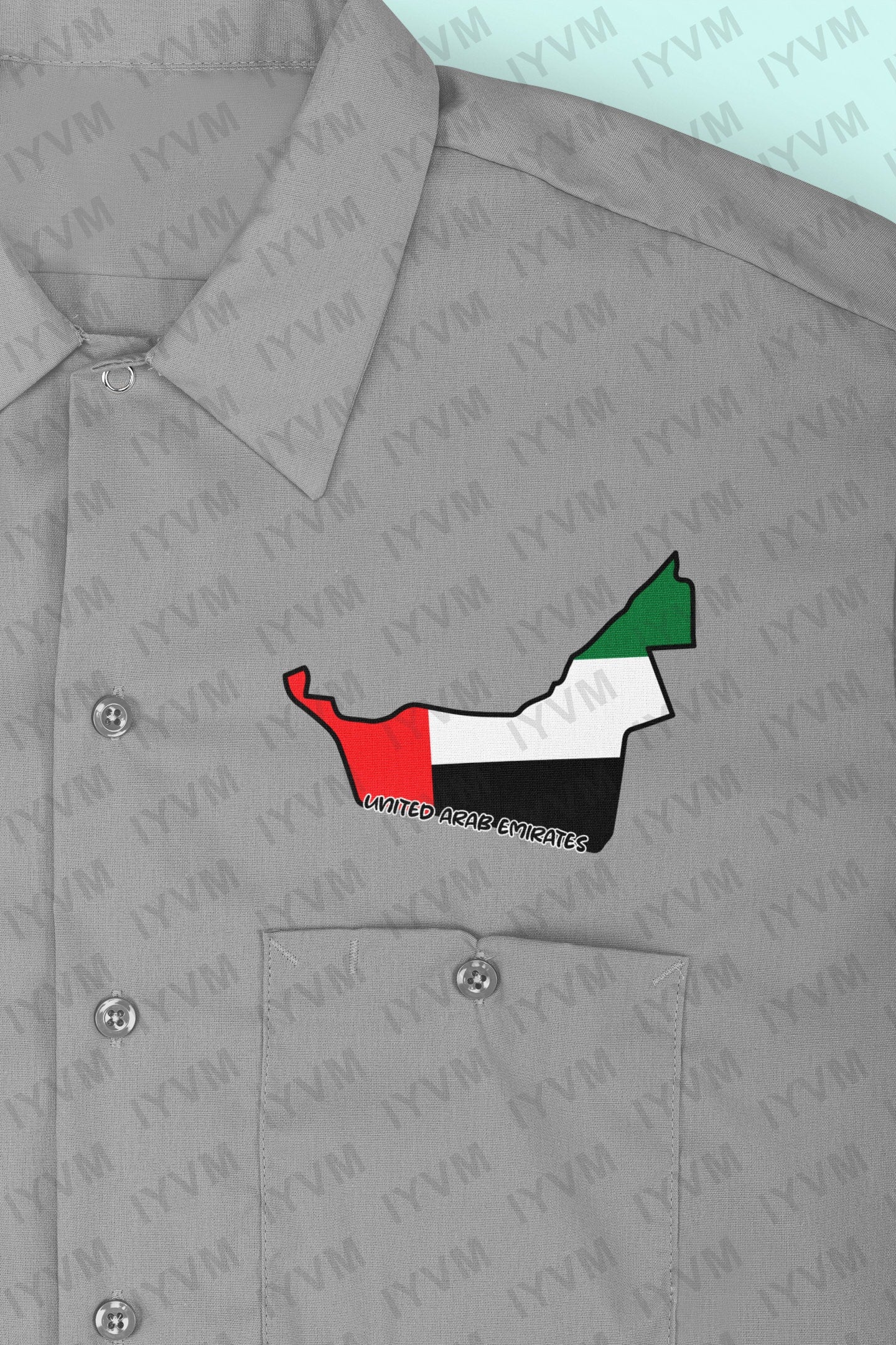 United Arab Emirates Map Iron On Heat Transfer Vinyl HTV / UAE / Abu Dhabi / Dubai / Emirati