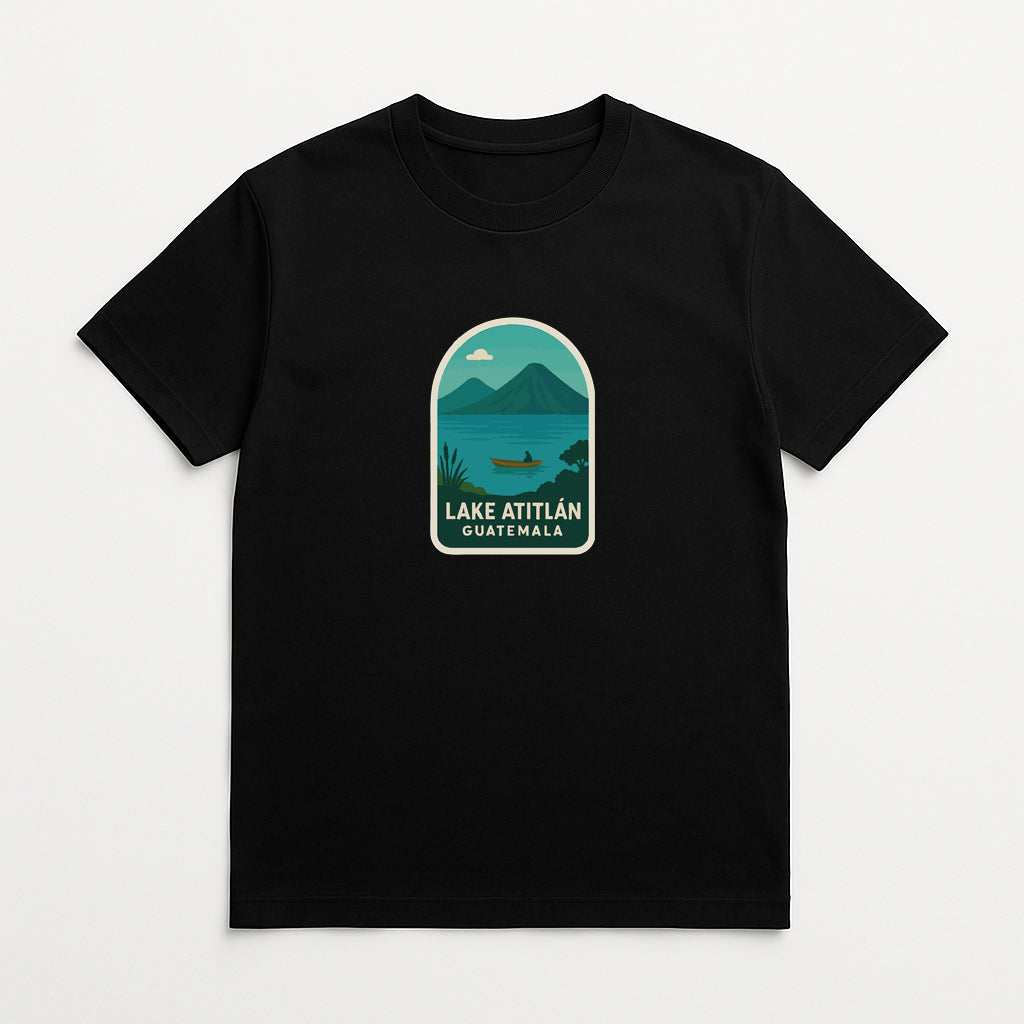 Lake Atitlán Guatemala Iron On Heat Transfer Vinyl HTV Die-Cut Symbolic Landmark