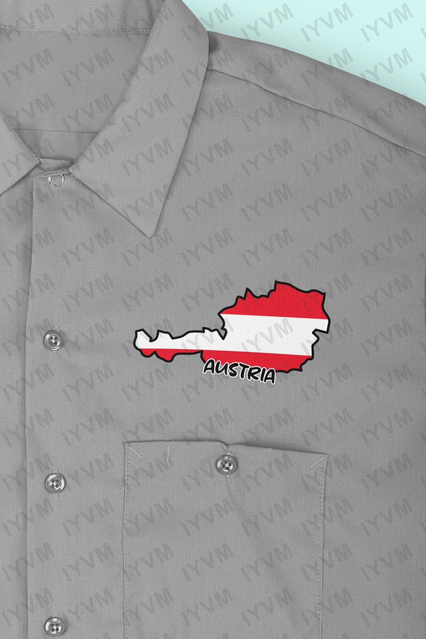 Austria Map Iron On Heat Transfer Vinyl HTV / Vienna / Republic of Austria