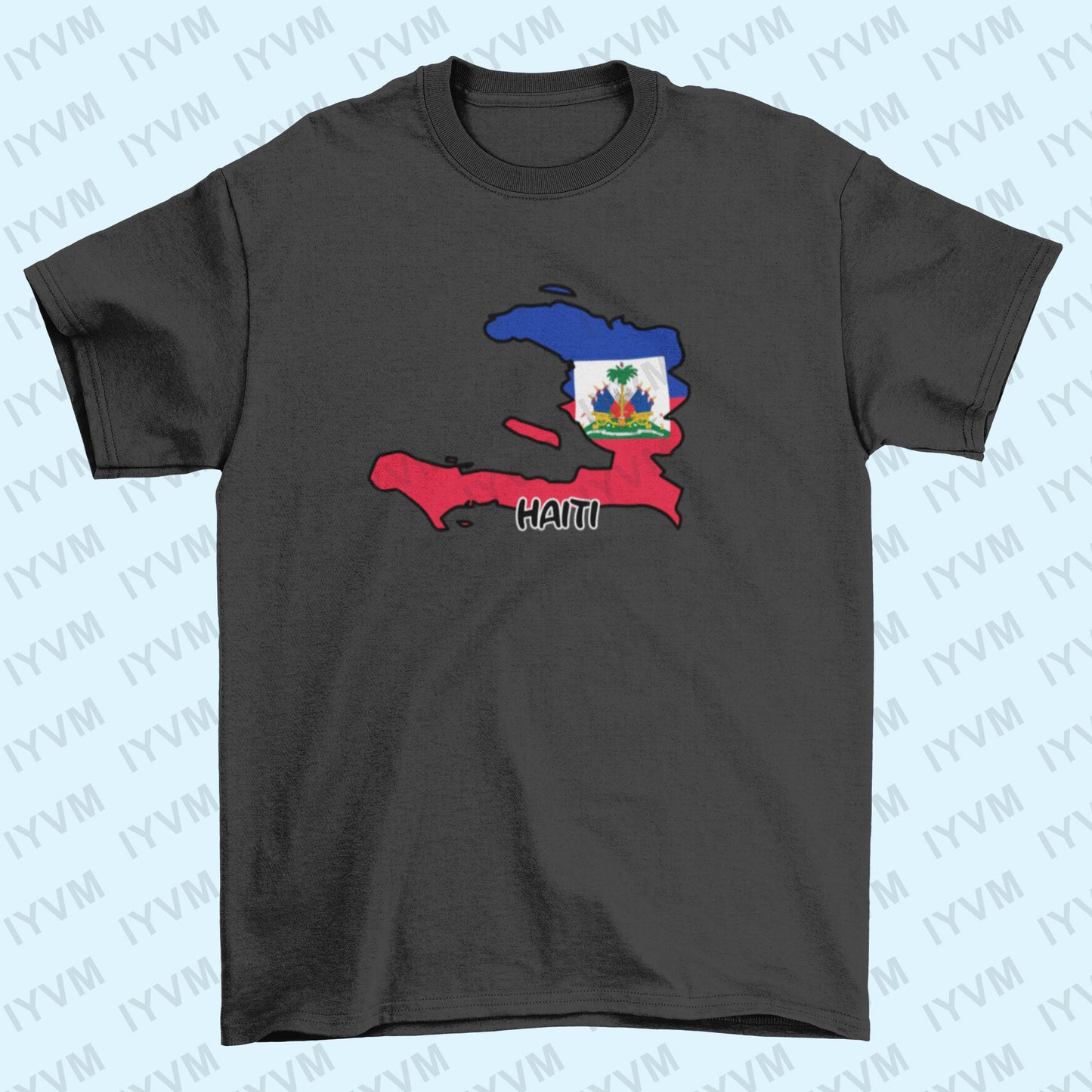 Haiti Map Iron On Heat Transfer Vinyl HTV / Republic of Haiti / Hayti / Liberté, égalité, fraternité / Port-au-Prince / Haitian