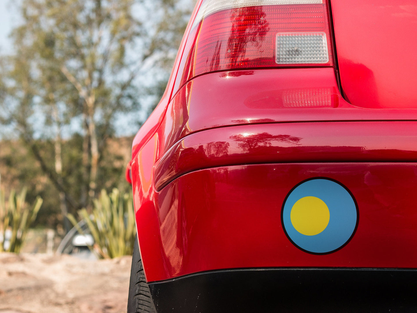 Palau Flag Circle Sticker Decal
