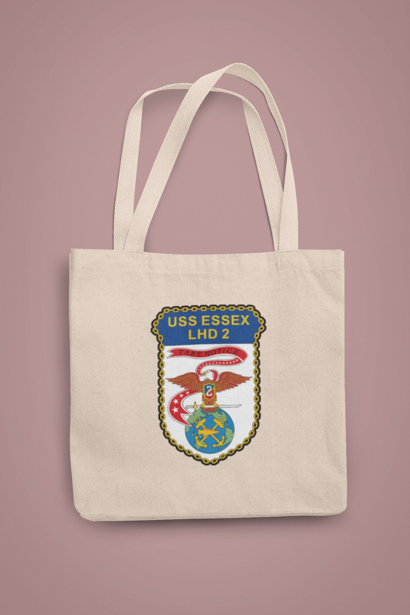 USS Essex LHD-2 Badge Iron On Heat Transfer Vinyl HTV Wasp Class Amphibious Assault Ship