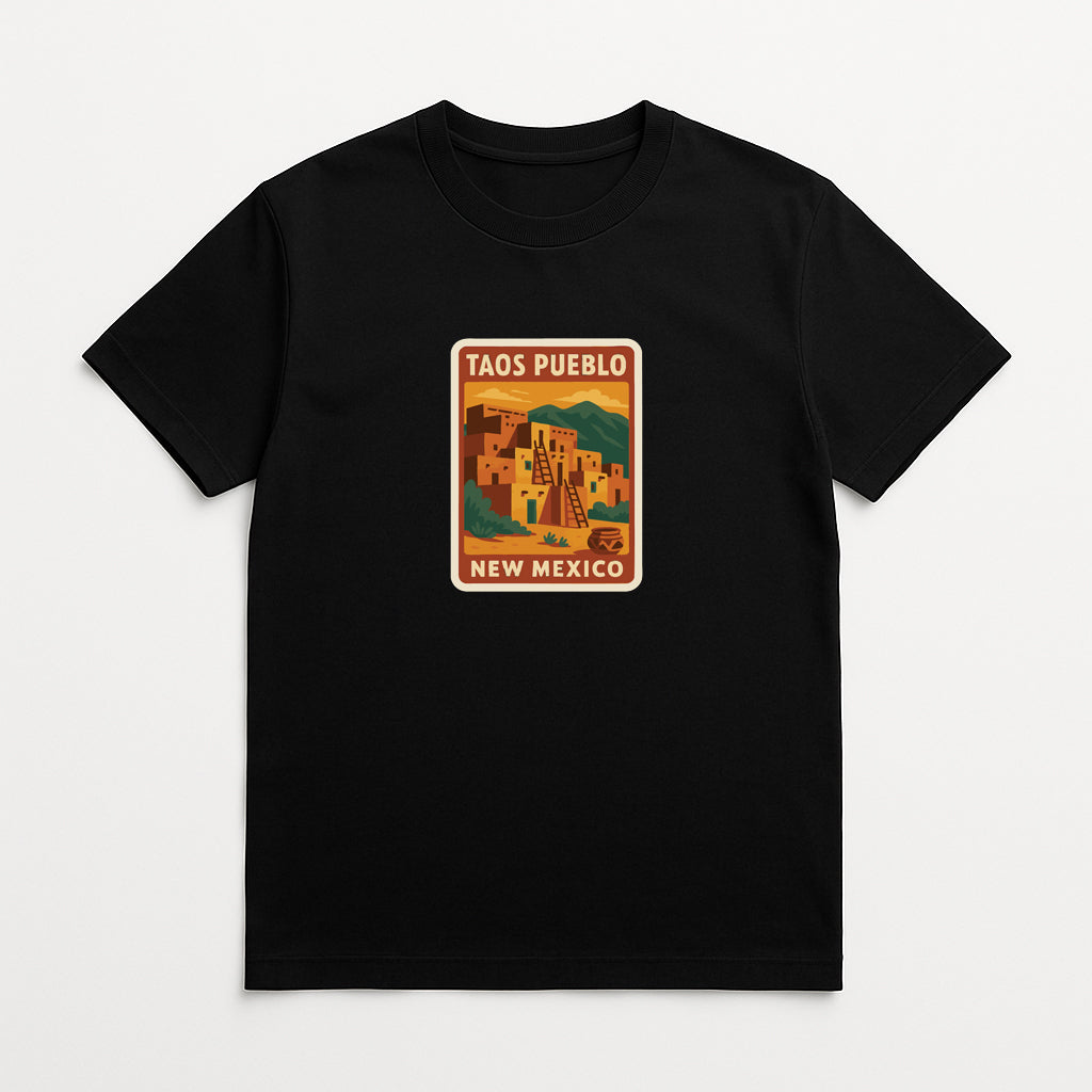 Taos Pueblo New Mexico Iron On Heat Transfer Vinyl HTV Die-Cut Symbolic Landmark