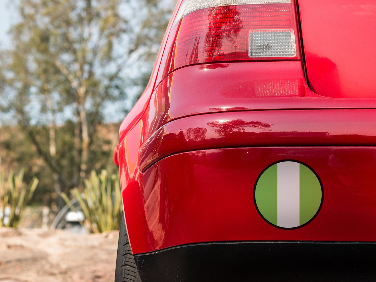 Nigeria Flag Circle Sticker Decal