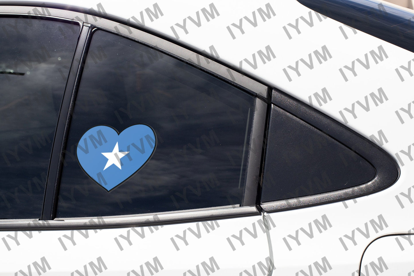 Somalia Flag Heart Sticker Decal / Federal Republic of Somalia / Jamhuuriyadda Federaalka Soomaaliya / Mogadishu / Somali Somalian /