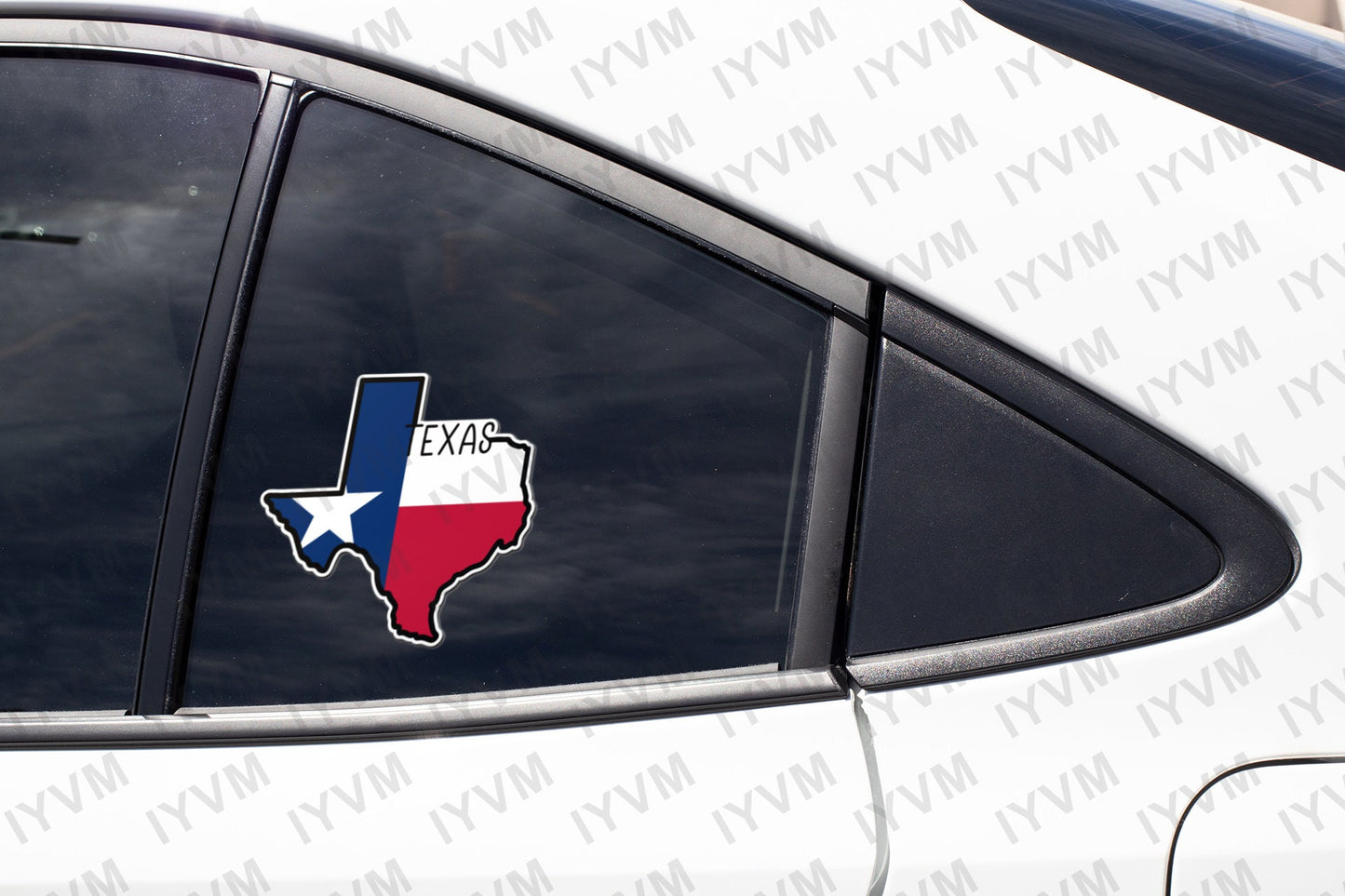 State of Texas Map Flag Sticker Decal  USA Texas State  Austin  The Lone Star State