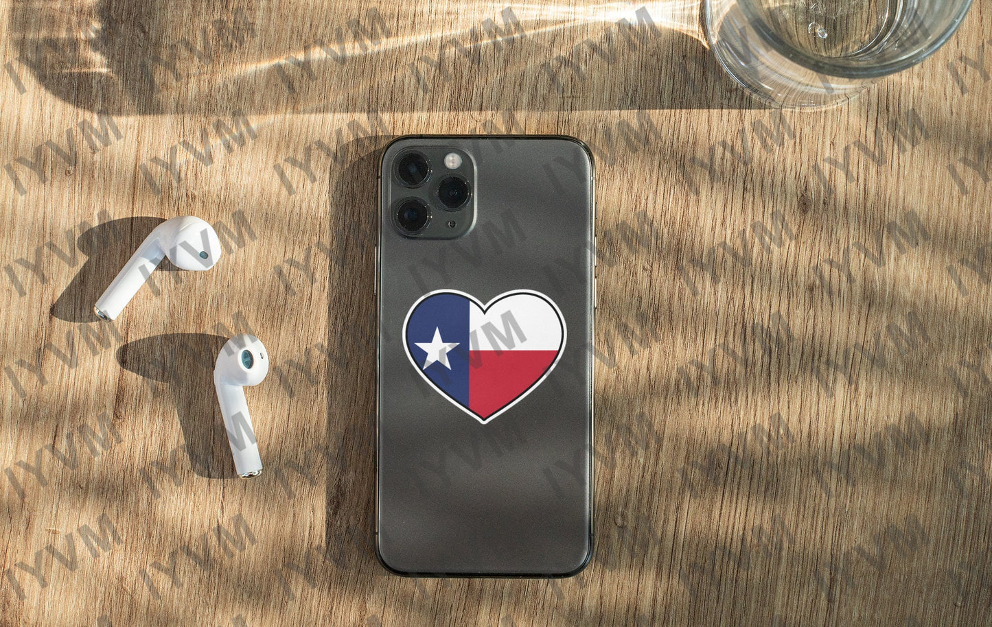 State of Texas Flag Heart Sticker Decal  USA Texas State  Austin  The Lone Star State