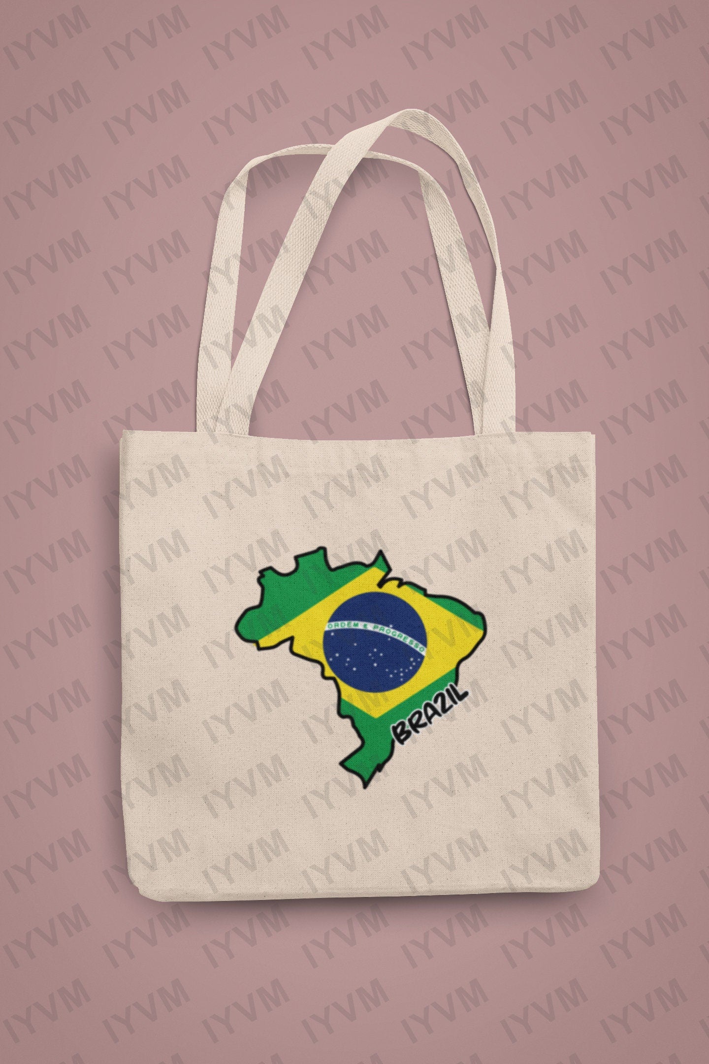 Brazil Map Iron On Heat Transfer Vinyl HTV / Brasília / Federative Republic of Brazil / Brazilian / Brasil / Ordem e Progresso