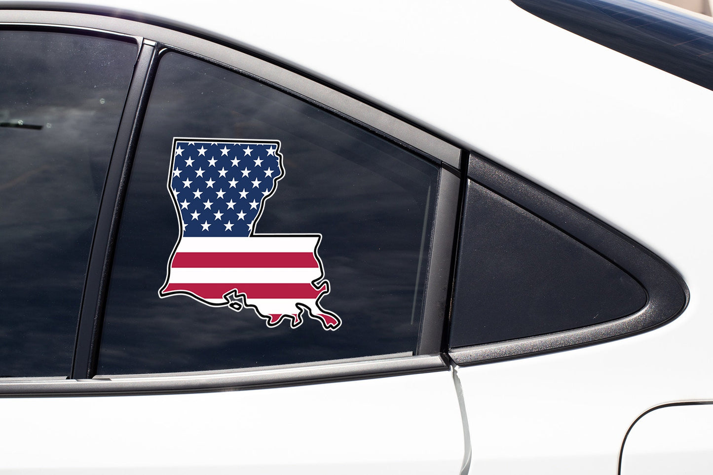 a car with a sticker of the state of illinois on it