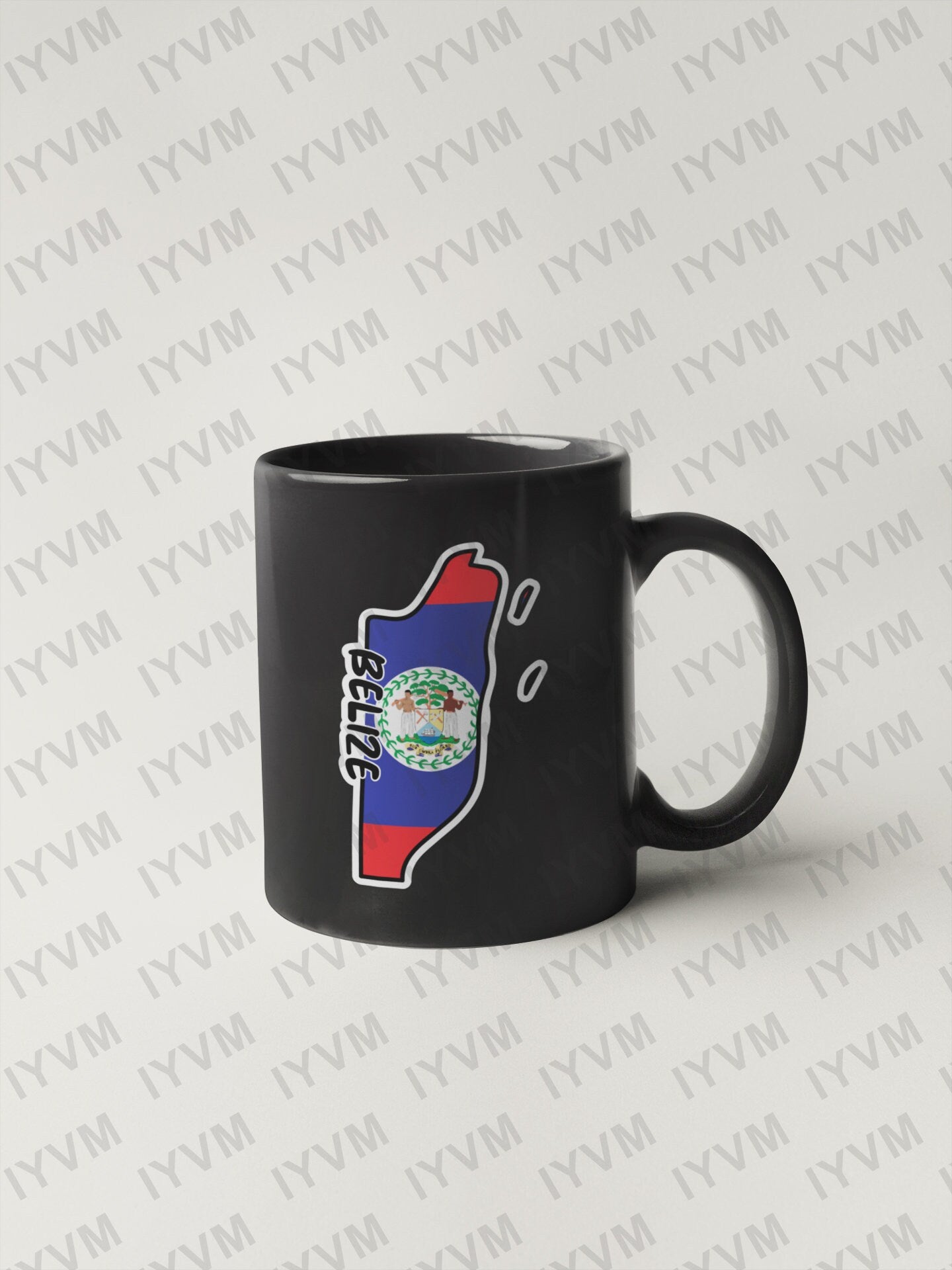 Belize Map Flag Sticker Decal / Belmopan / Sub umbra floreo / Belizean