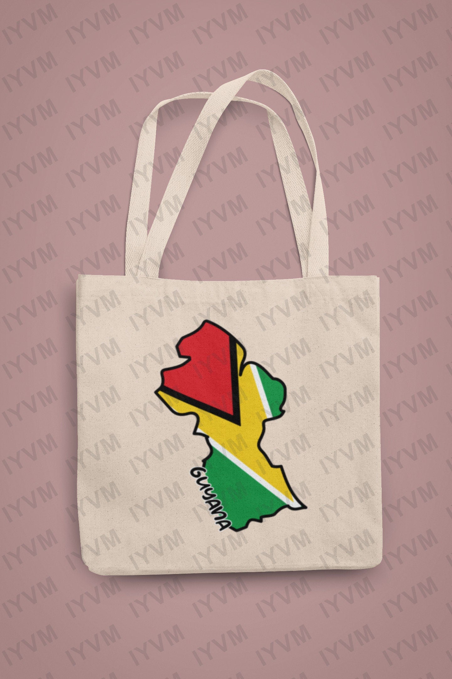 Guyana Map Iron On Heat Transfer Vinyl HTV / Co‑operative Republic of Guyana / One People, One Nation, One Destiny / Georgetown / Guyanese