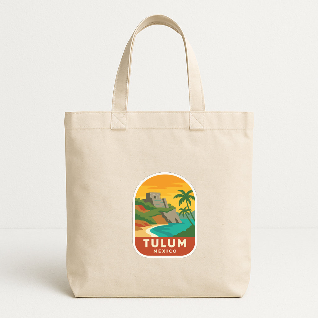 Tulum Mexico Iron On Heat Transfer Vinyl HTV Die-Cut Symbolic Landmark Design