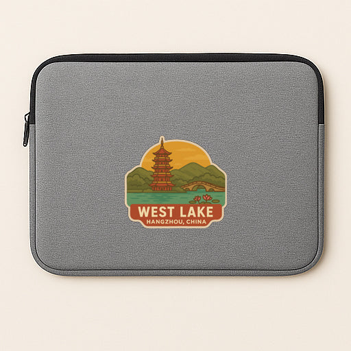 West Lake China Iron On Heat Transfer Vinyl HTV Die-Cut Symbolic Landmark Design