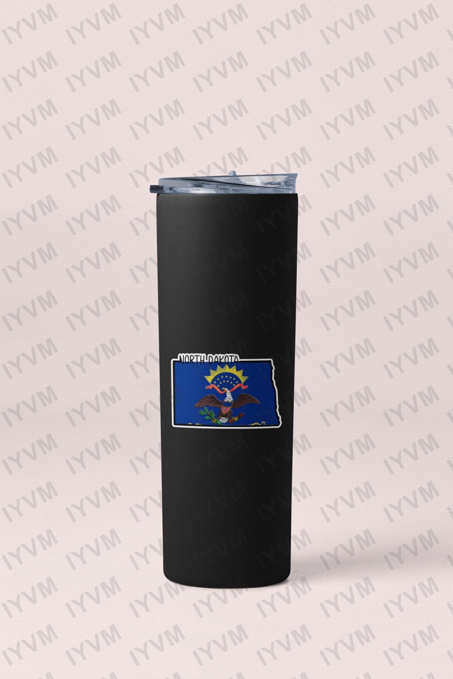 State of North Dakota Map Flag Sticker Decal  USA North Dakota State  Bismarck  The Peace Garden State  Flickertail State  Rough Rider