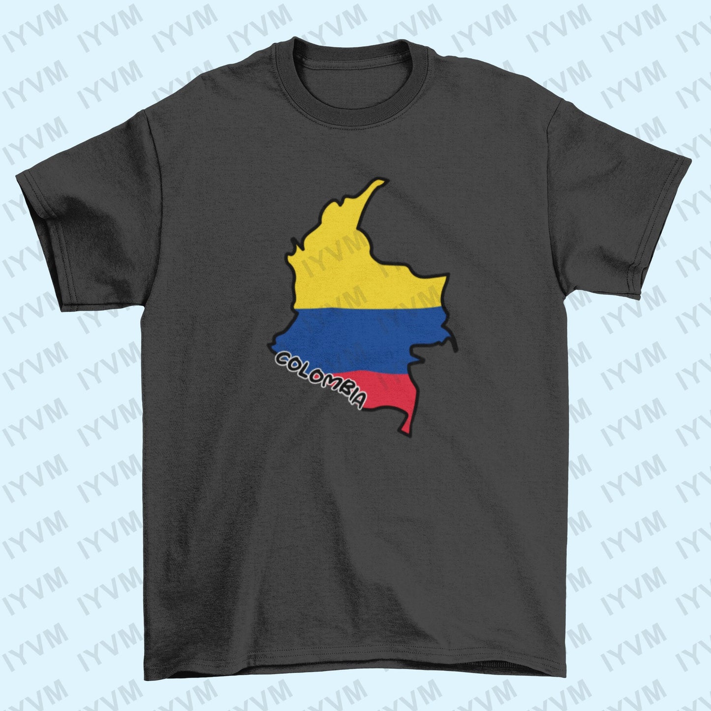 Colombia Map Iron On Heat Transfer Vinyl HTV / Republic of Colombia / Libertad y Orden / Bogotá / Colombian