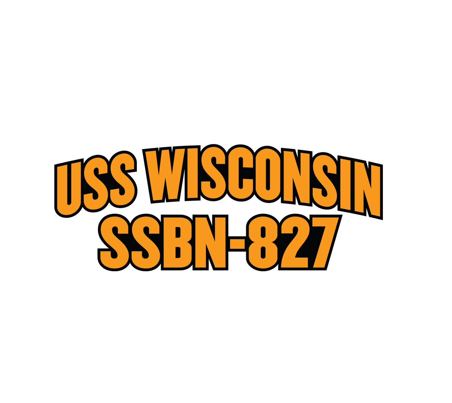 USS Wisconsin SSBN-827 Sticker Decal Columbia Class Ballistic Missile Submarine Car Sticker Bumper Sticker for Car