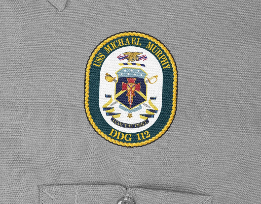 USS Michael Murphy DDG-112 Badge Iron On Heat Transfer Vinyl HTV Arleigh Burke Class Destroyer