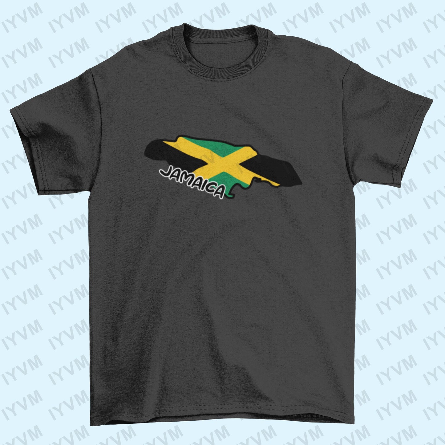 Jamaica Map Iron On Heat Transfer Vinyl HTV / Jumieka / Kingston / Jamaican / Out of Many, One People
