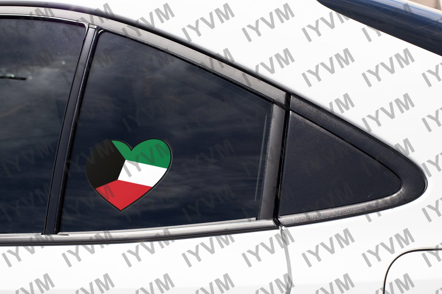 Kuwait Flag Heart Sticker Decal / State of Kuwait / Kuwait City / Kuwaiti