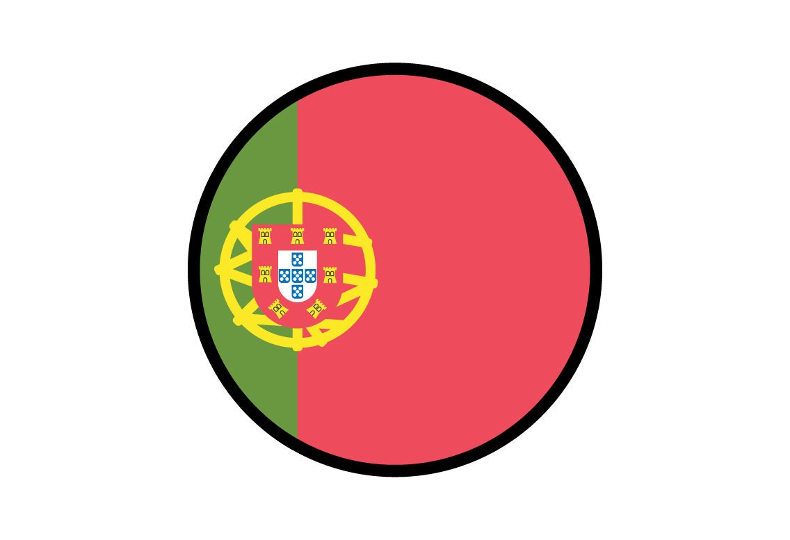 Portugal Flag Circle Sticker Decal