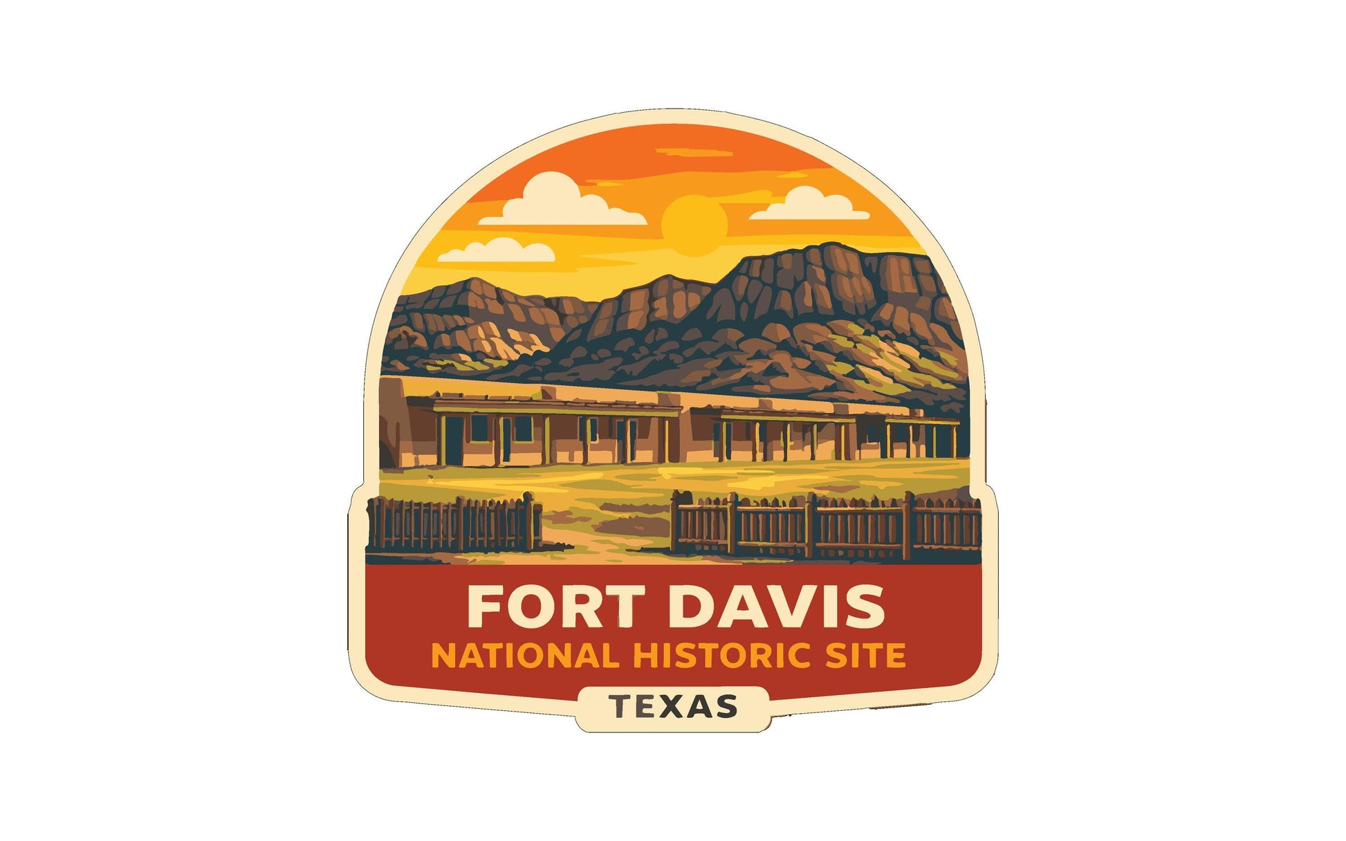 a logo for Fort Davis National Historic Site in Texas.