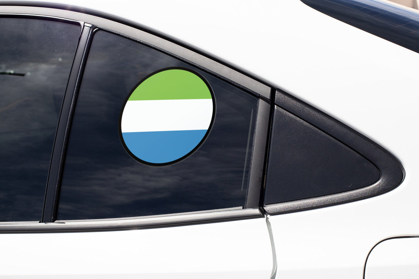 Sierra Leone Flag Circle Sticker Decal