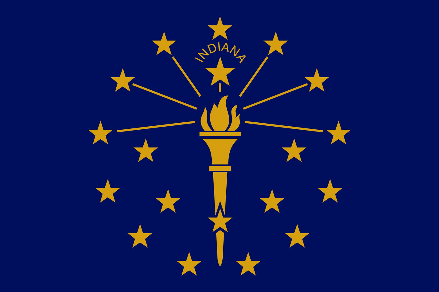 Indiana State Flag Vinyl Sticker Decal