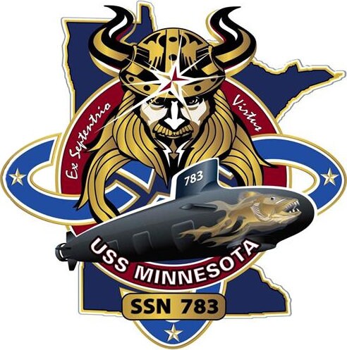 USS Minnesota SSN-783 Badge Iron On Heat Transfer Vinyl HTV Virginia Class Attack submarine