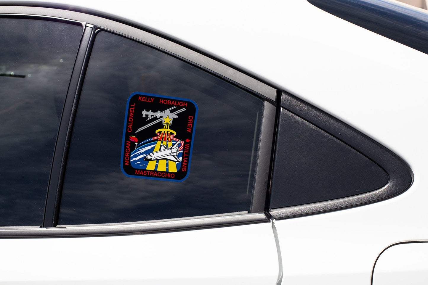 a car with a sticker on the side of it