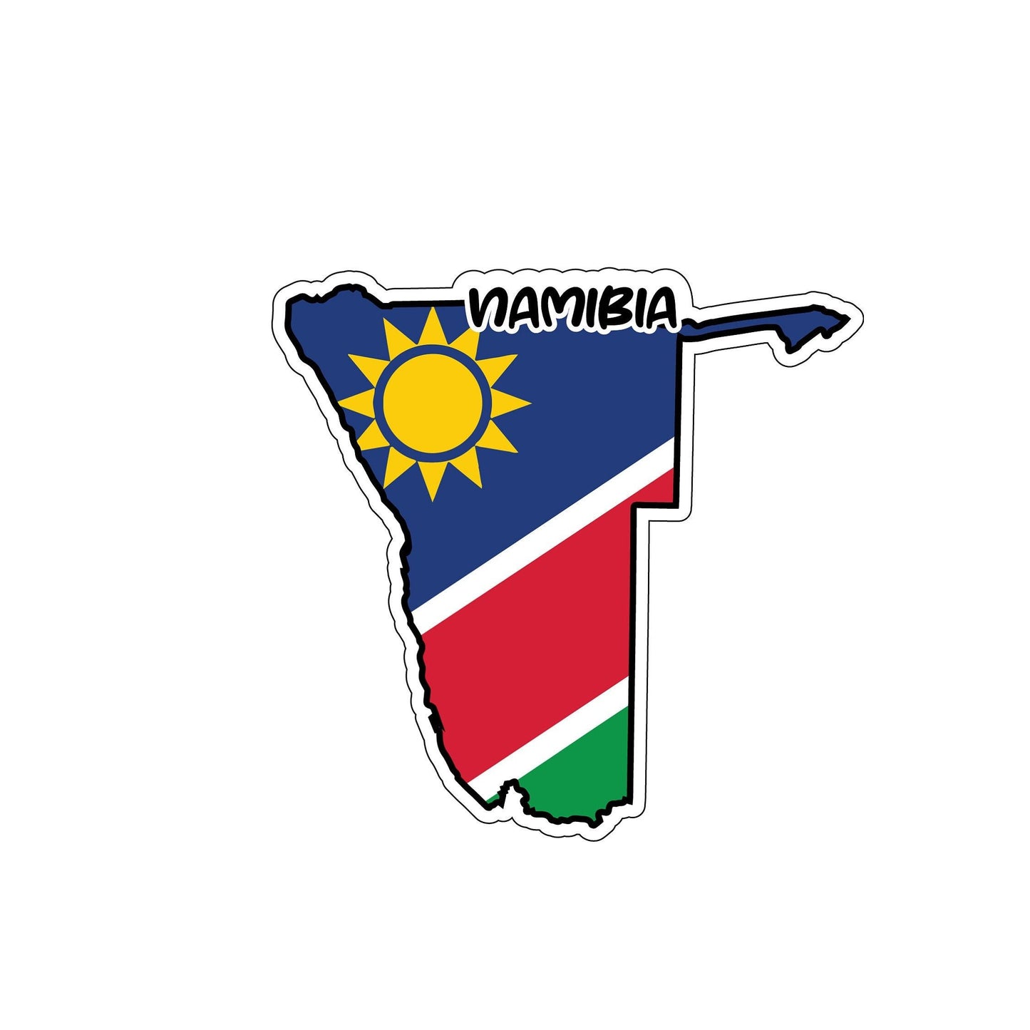 Namibia Map Flag Sticker Decal