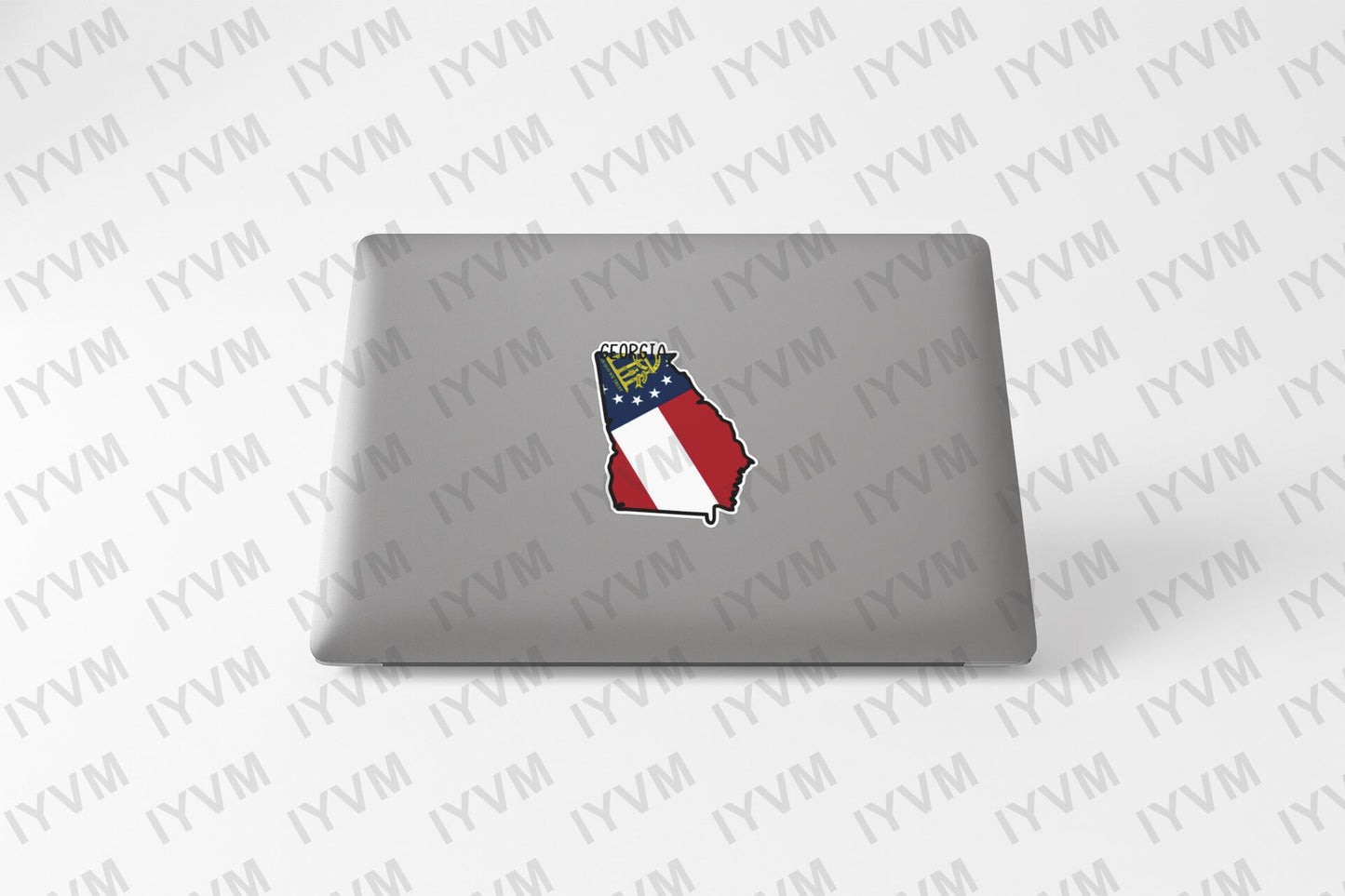 State of Georgia Map Flag Sticker Decal  USA Georgia State  Atlanta  The Peach State  Cracker State / Empire State of the South
