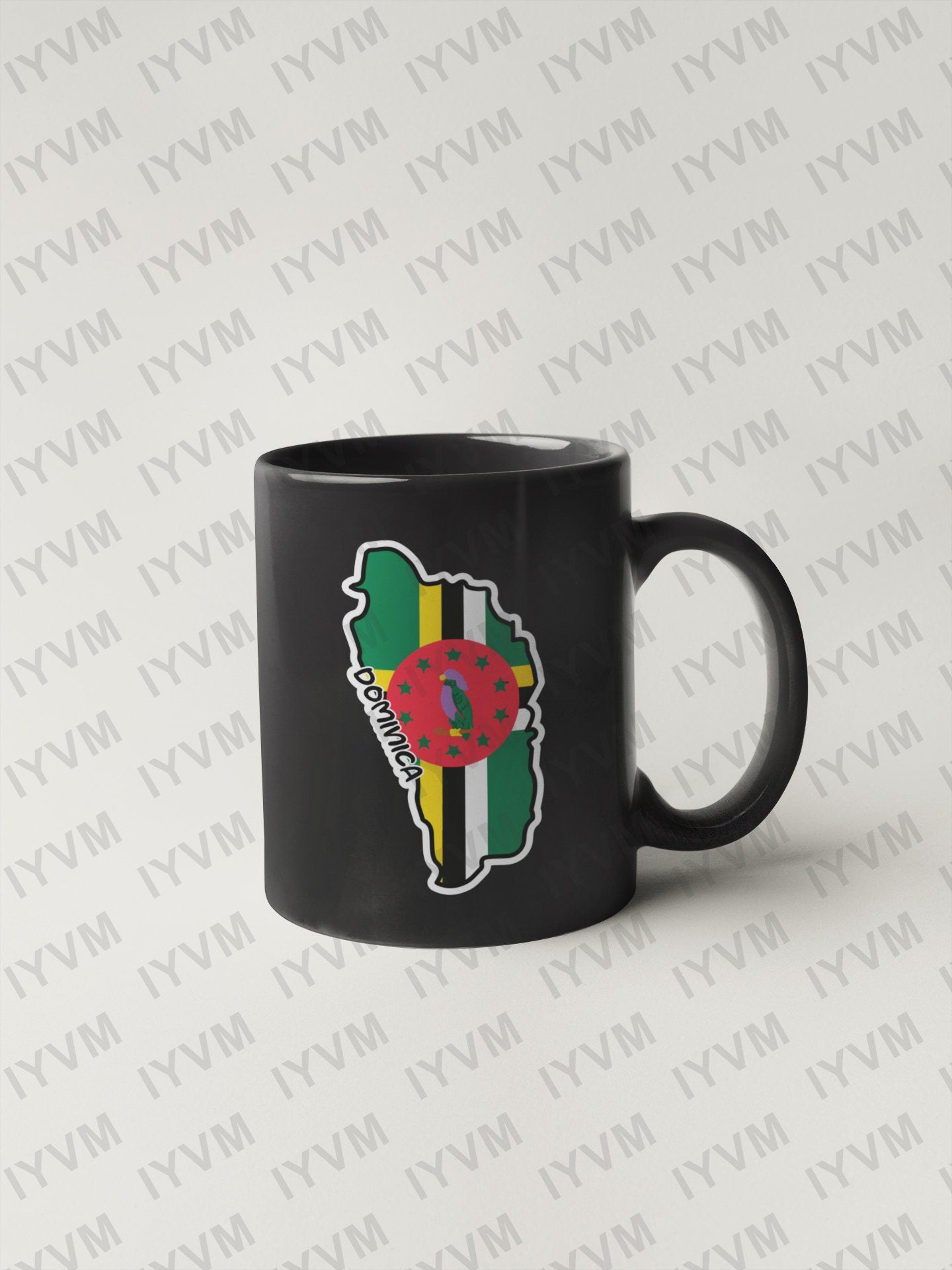 Dominica Map Flag Sticker Decal / Commonwealth of Dominica / Apres Bondie, C'est La Ter / Roseau