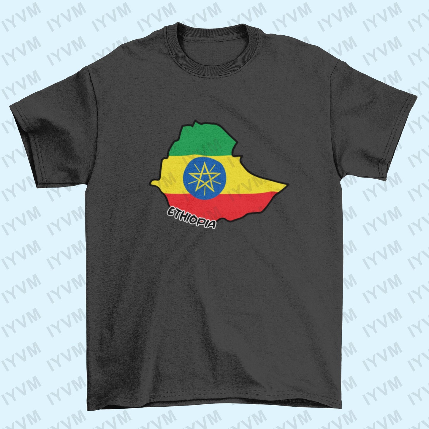Ethiopia Map Iron On Heat Transfer Vinyl HTV / Federal Democratic Republic of Ethiopia / Addis Ababa / Ethiopian