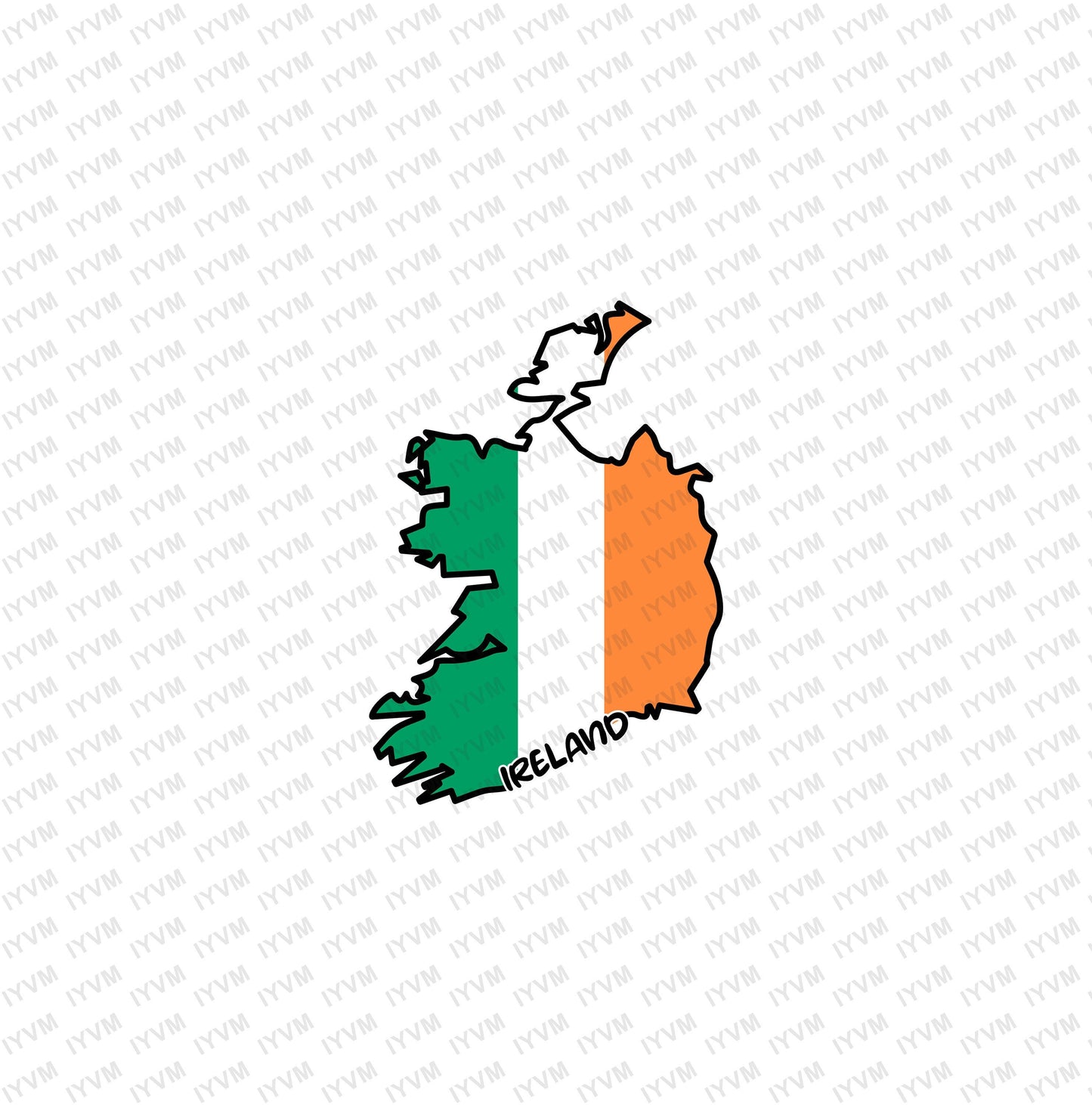 Ireland Map Iron On Heat Transfer Vinyl HTV / Éire / Airlann / Northern Ireland / Irish / Belfast
