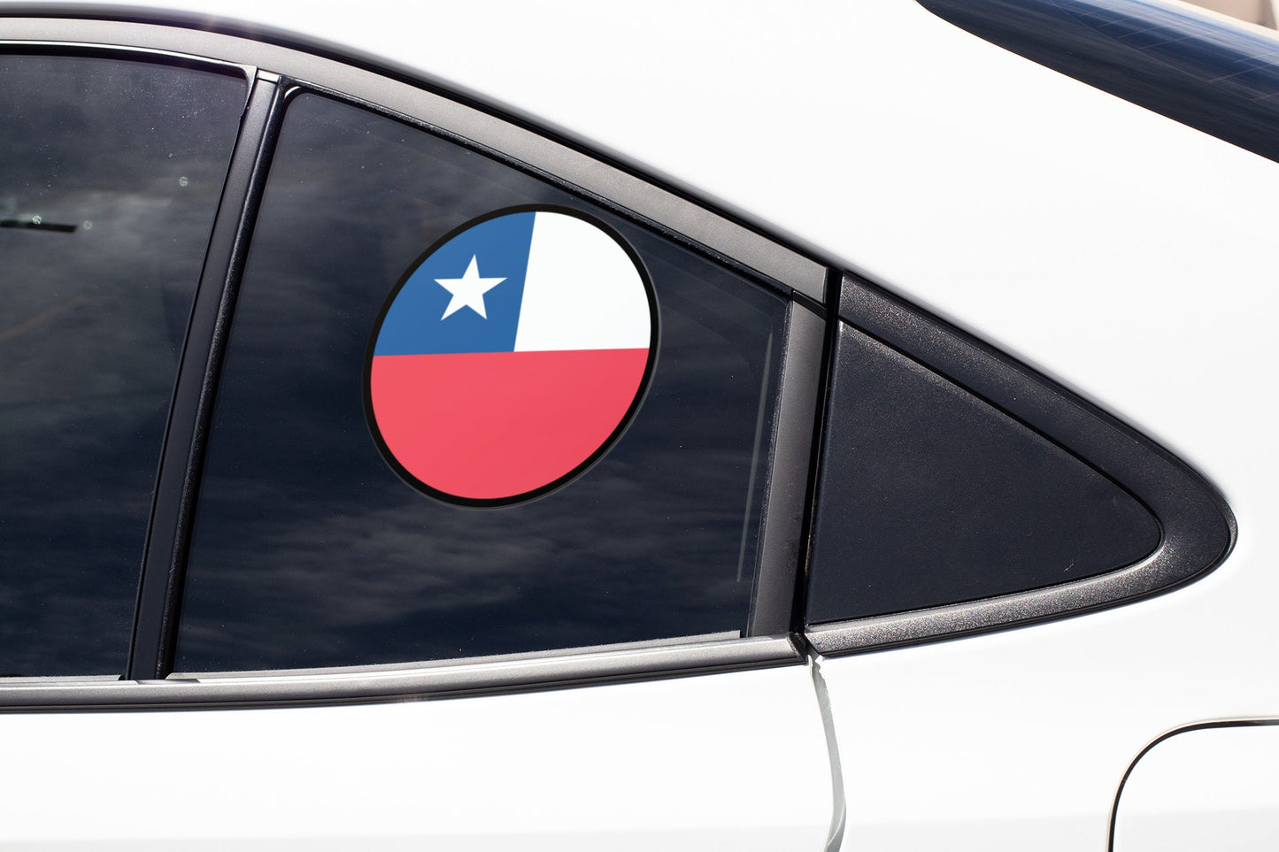 Chile Flag Circle Sticker Decal