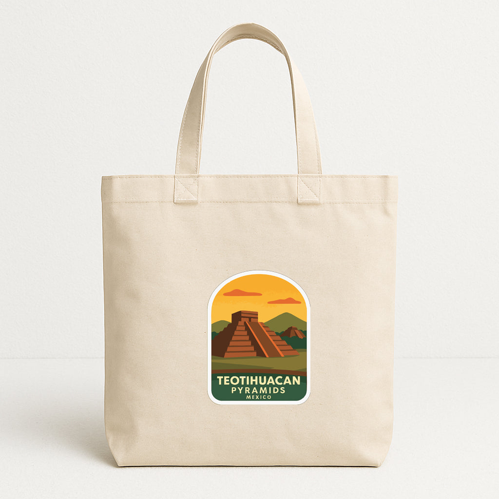 Teotihuacan Pyramids Mexico Iron On Heat Transfer Vinyl HTV Die-Cut Symbolic
