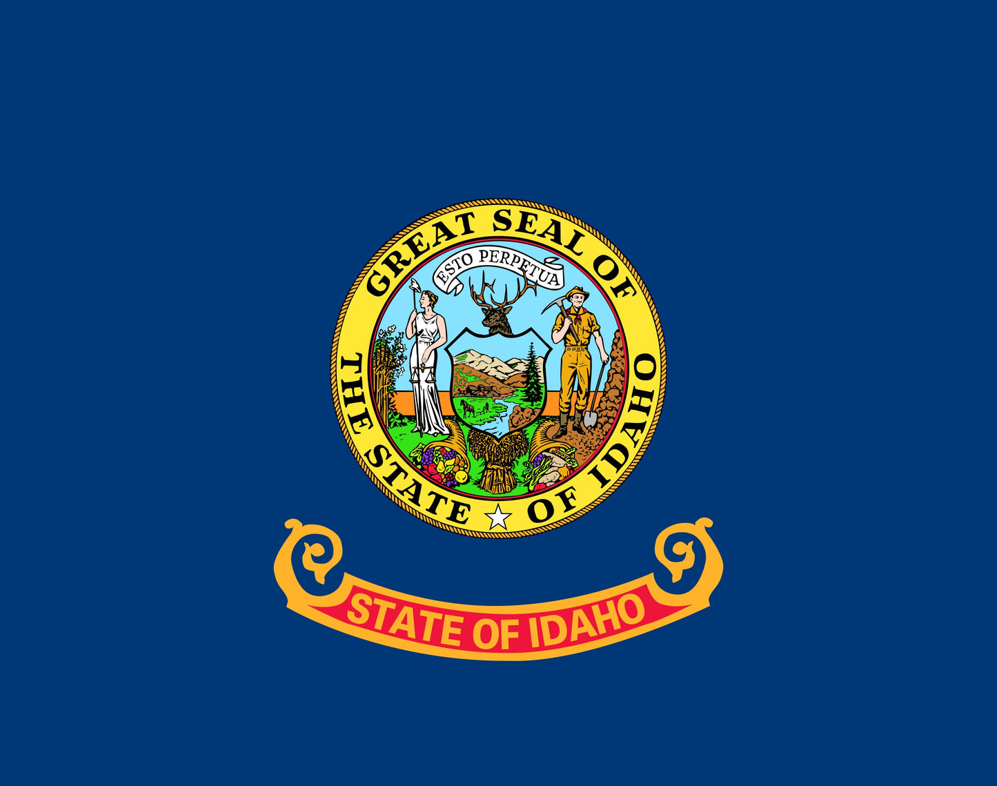State of Idaho Flag Iron On Heat Transfer Vinyl HTV  Idaho State  Boise  The Gem State  Gem of the Mountains  Little Ida / Spud State