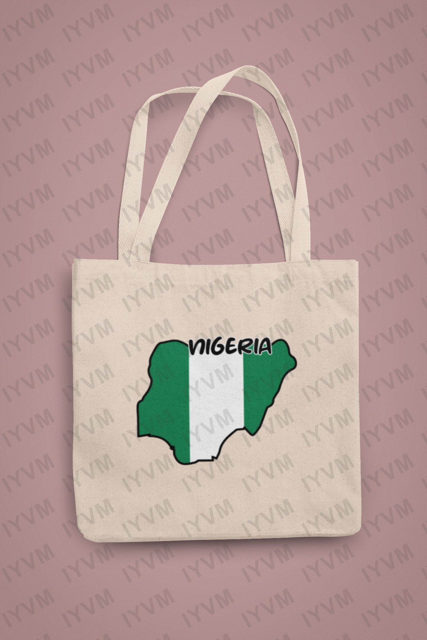 Nigeria Map Flag Iron On Heat Transfer Vinyl HTV / Federal Republic of Nigeria / Unity and Faith, Peace and Progress / Abuja