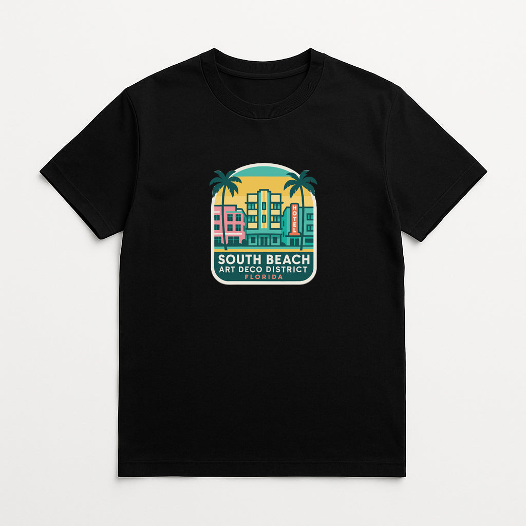 South Beach Art Deco District Florida Iron On Heat Transfer Vinyl HTV Symbolic